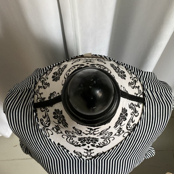 Loft women’s flowy top v neck vertical stripes bell sleeves size small - Picture 6 of 12